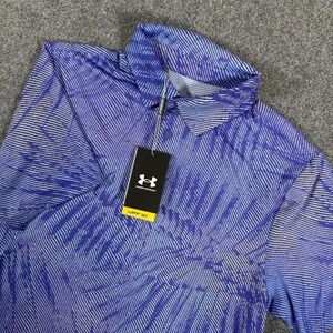 Under‎ Armour Polo Shirt Mens Small Blue Playoff Golf Performance Stretch New
